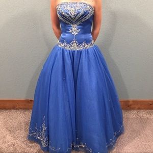 Tiffany Designs Blue and Silver Size 0-6
